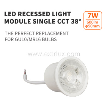 7W spotlight led recessed module downlight 38°